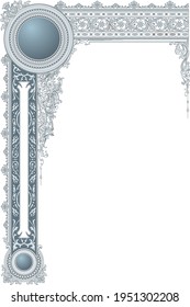 Vector de borde de marco floral vintage #1038