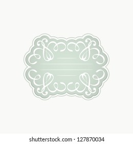 Vintage floral frame. Calligraphic Elements for design.