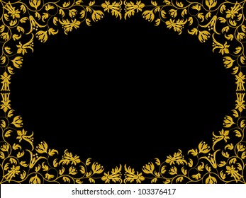 Vintage floral frame. Decorative pattern. Vector illustration.