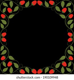 Vintage floral frame. Decorative pattern. Vector illustration. 