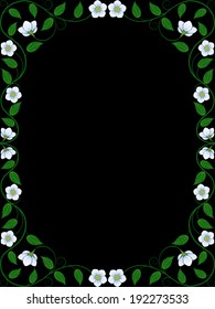 Vintage floral frame. Decorative pattern. Vector illustration. 