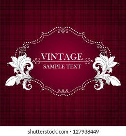 Vintage floral frame. Element for design.