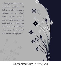 Vintage floral frame. Element for design