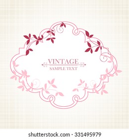 Marco floral vintage. Elemento para el diseño.
