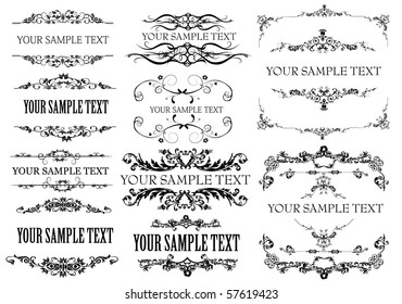 Vintage Floral frame element - vector