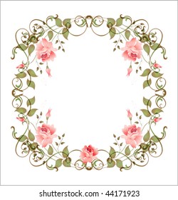 vintage floral frame EPS 10