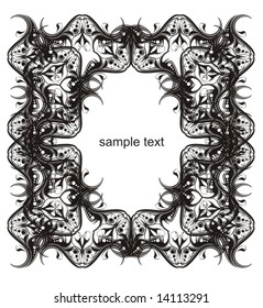 vintage floral frame illustration