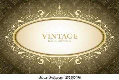Vintage Floral Frame Luxurious Background wallpaper classic elegant ornate