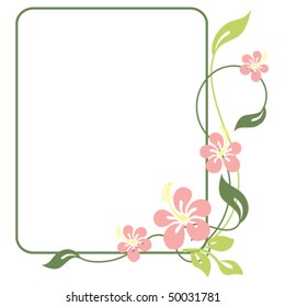Vintage floral frame with a Spring theme.  Using a vector editing program, the frame can easily be re-sized for your needs.