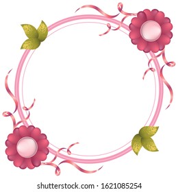 Vintage floral frame. Valentines day - Vector illustrtaion
