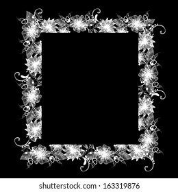 Vintage floral frame . Vector