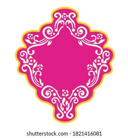 diseño vectorial vintage de marco floral. adorno de decoración giratoria