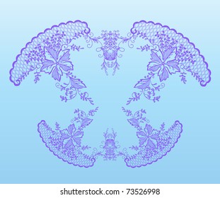 Vintage floral frame. Vector illustration.