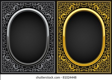 Vintage floral frame. Vector illustration.