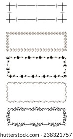 Vintage floral frames elements for decoration