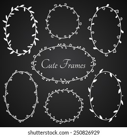 Vintage floral frames. Vector eps10.
