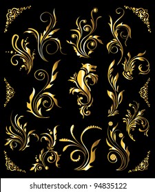 Vintage Floral Gold Elements