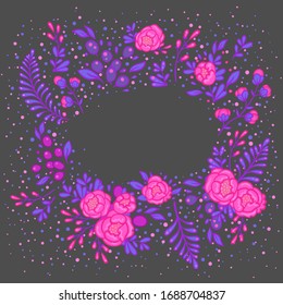 Vintage floral hand drawn rose with leaves. Tattoo flower design element. Isolated vector illustration in freehand style. Stylish floral Valentines day design template