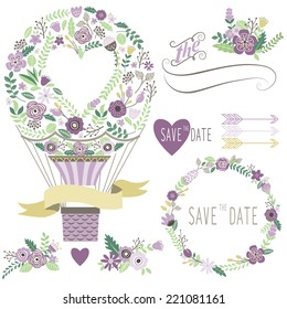 Vintage Floral Hot Air Balloon