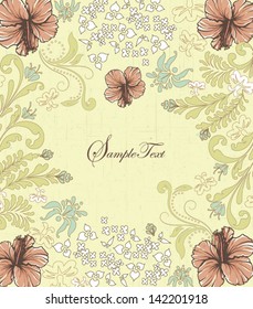 VINTAGE FLORAL INVITATION CARD