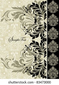 vintage floral invitation card