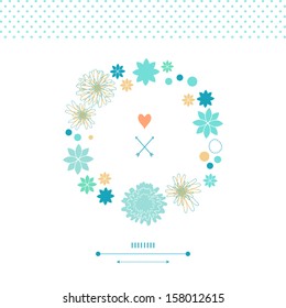 Vintage floral invitation with ribbon in vector