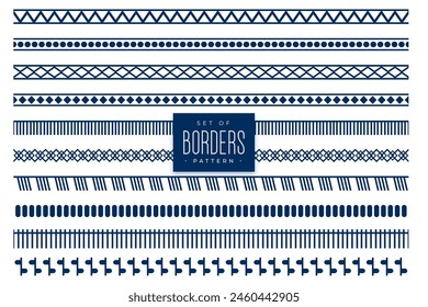 Anuncio de borde con patrón de encaje vintage y floral en Vector conjunto