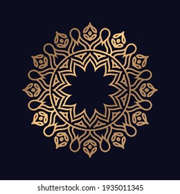 Vintage floral Mandala design decorative element Hand drew background template Vector illustration.