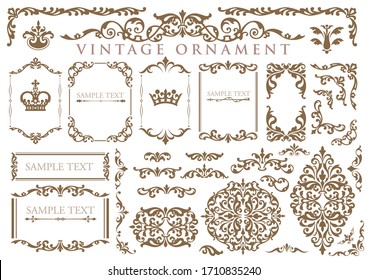 vintage floral ornament  decorative vector frames   borders 