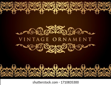 vintage floral ornament. decorative vector frames and borders.