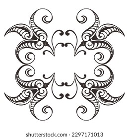 vintage floral ornament. decorative vector frames and borders.