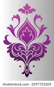 Vintage Floral Ornament Design with Seamless Pattern and Decorative Elements.