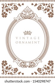Vintage floral ornament. Flourish Frames. 