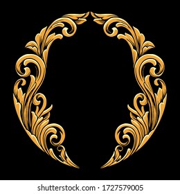 vintage floral ornament frame border decoration