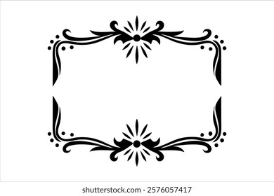 vintage floral ornament frame graphic element, floral corner vector art illustration