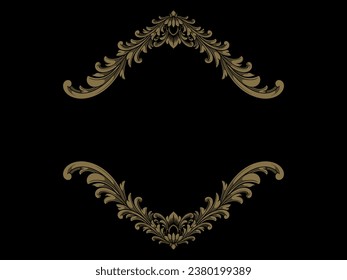 Vintage Floral Ornament Luxury Frame