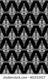 Vintage floral ornament pattern texture of flowers seamless lace vector wall coverings black white gray 
