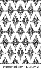 Vintage floral ornament pattern texture of flowers seamless lace vector wall coverings black white gray 
