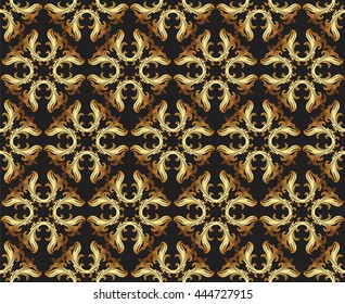 Vintage floral ornament pattern. Vector abstract ornament pattern