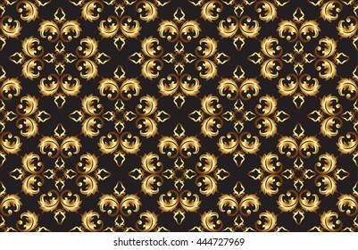Vintage floral ornament pattern. Vector abstract ornament pattern
