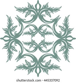 Vintage floral ornament pattern. Vector abstract ornament pattern