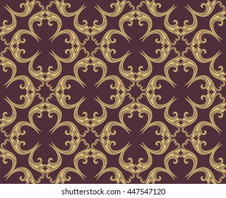 Vintage floral ornament pattern. Vector abstract decor for backgrounds, texture, textile, cards