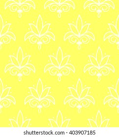 Vintage floral ornament Royal lily seamless vector wall fabric floor coverings

