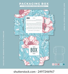 vintage floral packaging template design 39