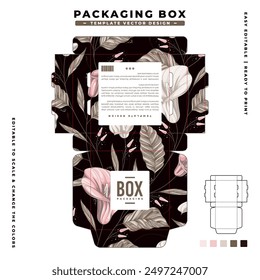 vintage floral packaging template design 38