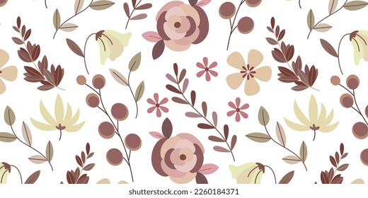 Vintage floral pattern background design