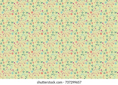 Vintage floral pattern. Cute flowers background for design fabric, paper, wallpaper, wrapping.