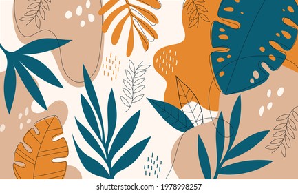 Vintage floral pattern with flower composition on bright background.