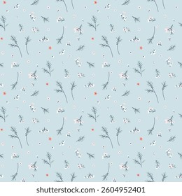 Vintage floral pattern, flower seamless pattern with small style. Hand drawn flower background, small flower pattern design. Ditsy floral print for packaging, textile, wrapping, wallpaper, fashion