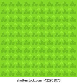 Vintage floral pattern with leafs in green tones
